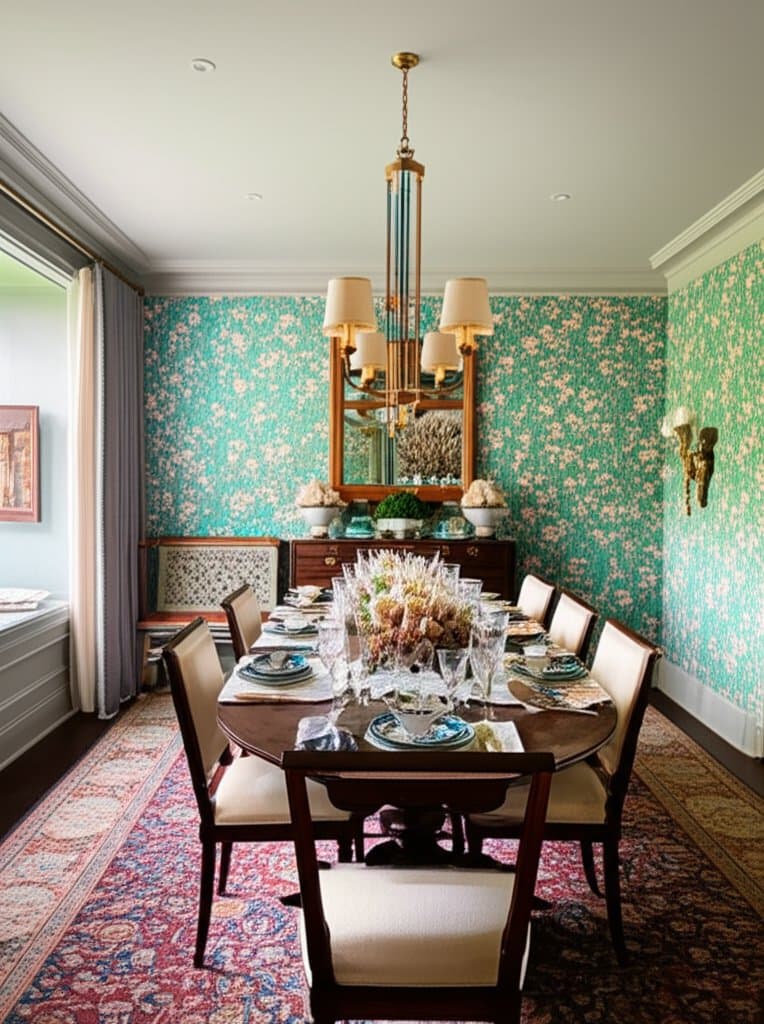Image for Grandmillennial Dining Brings Back Bold Vintage Charm