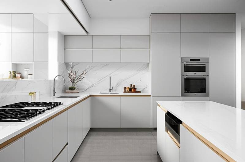 Image for Hidden Cabinets Create Seamless Minimalist Kitchens
