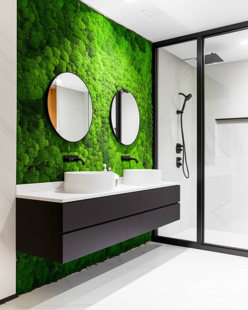 Image for Why Moss Walls Work Where Other Plants Fail in Bathrooms