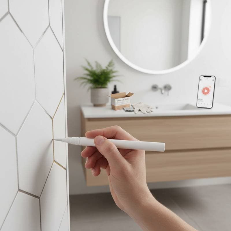 Image for TikTok's Grout Pen Makes Old Tiles Look New in Minutes