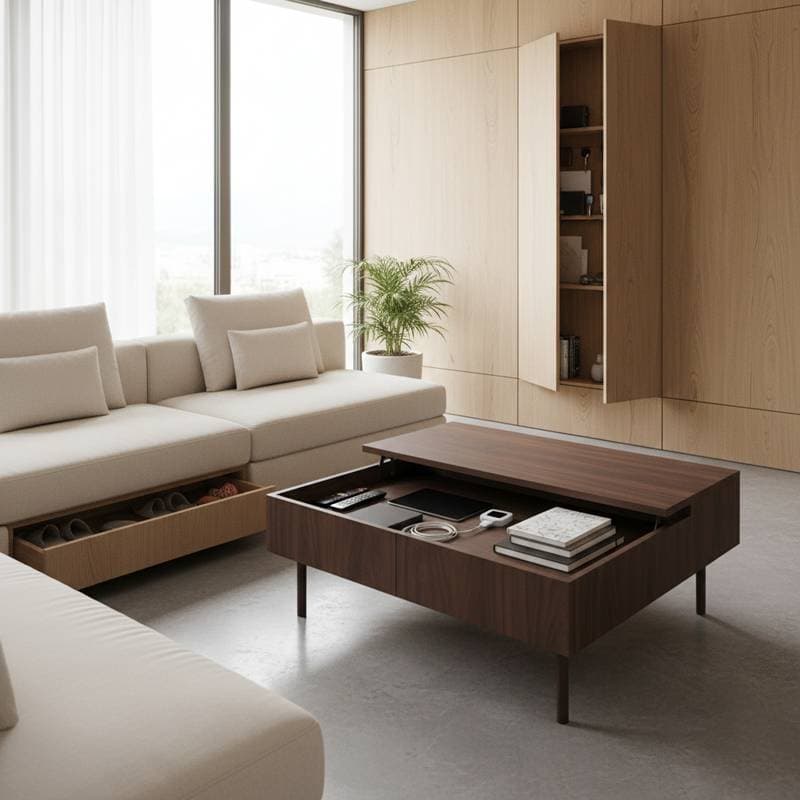 Image for Hidden Furniture Compartments That Tame Daily Clutter