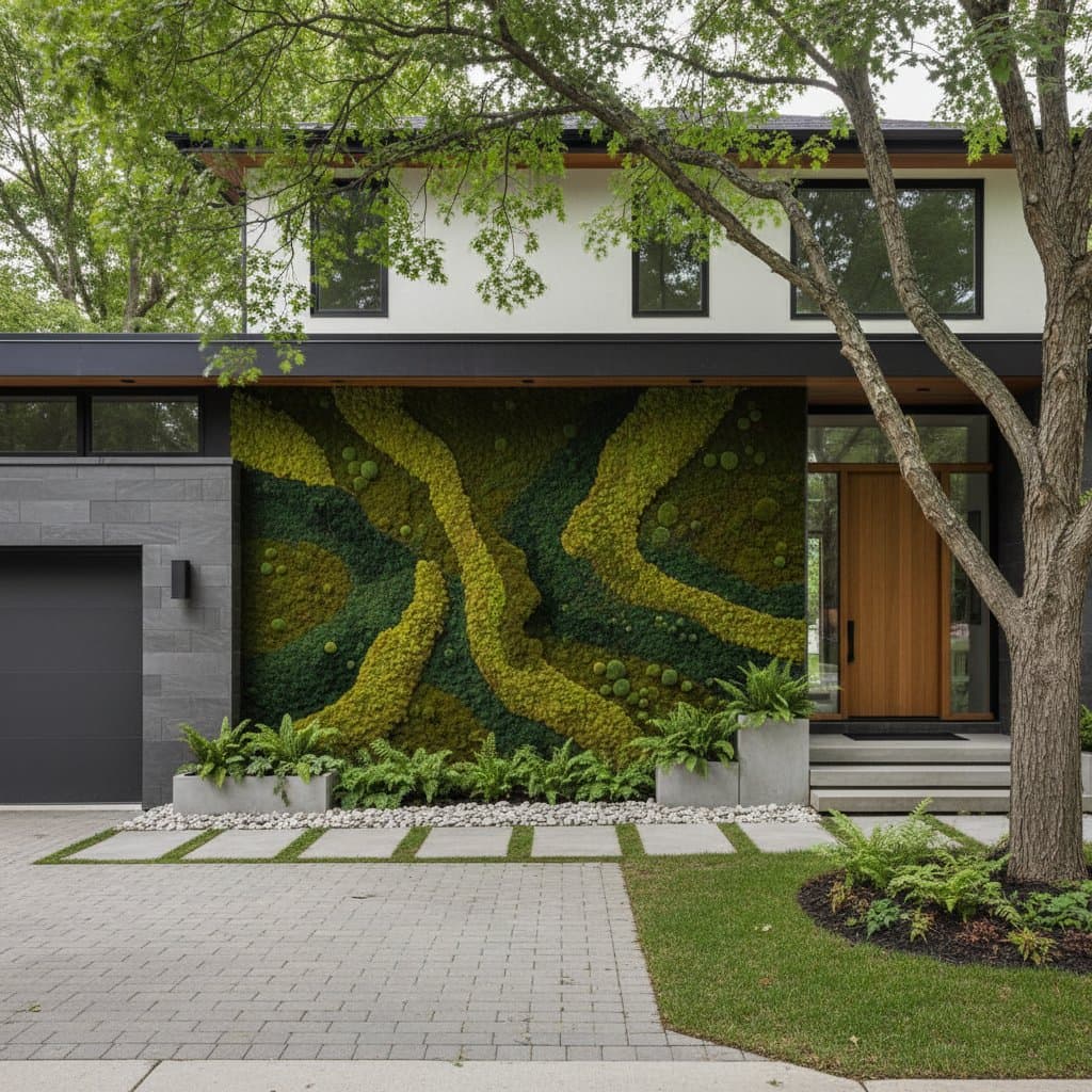 Image for Moss Walls Need No Mowing or Watering in Shade