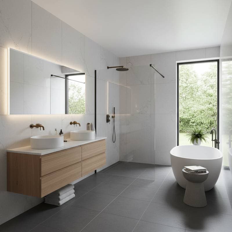 Featured image for Grout-Free Tiles End Bathroom Mildew Battles