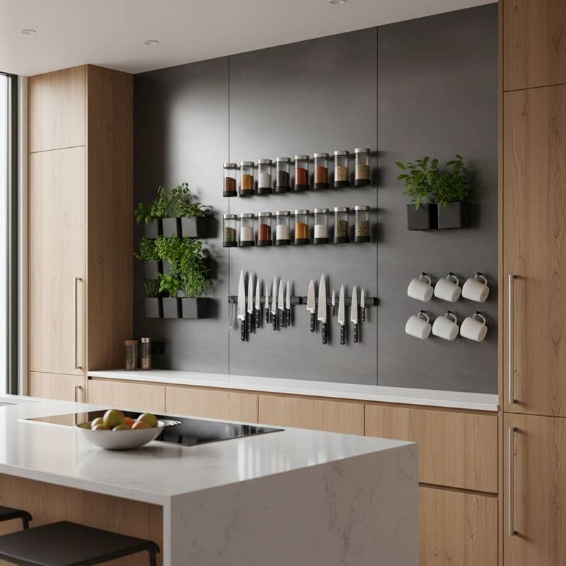 Image for Why Magnetic Walls Transform Kitchen Storage Space