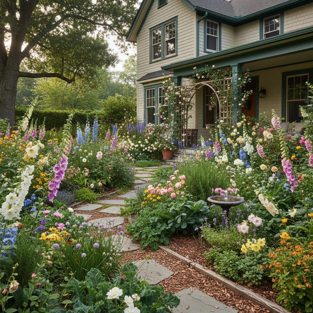 Image for Grandmillennial Gardens Revive Dense Cottage Planting