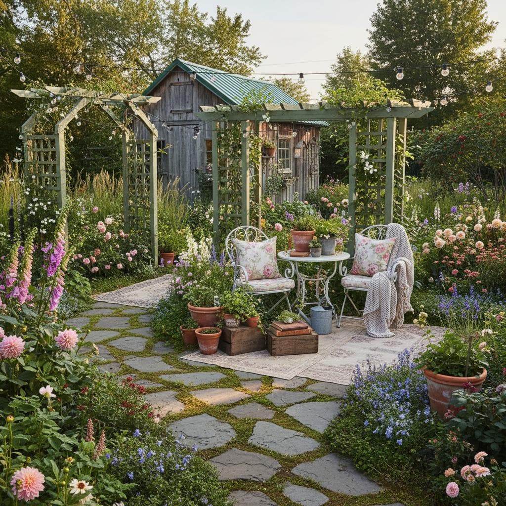 Image for Grandmillennial Gardens Bring Vintage Soul to Backyards