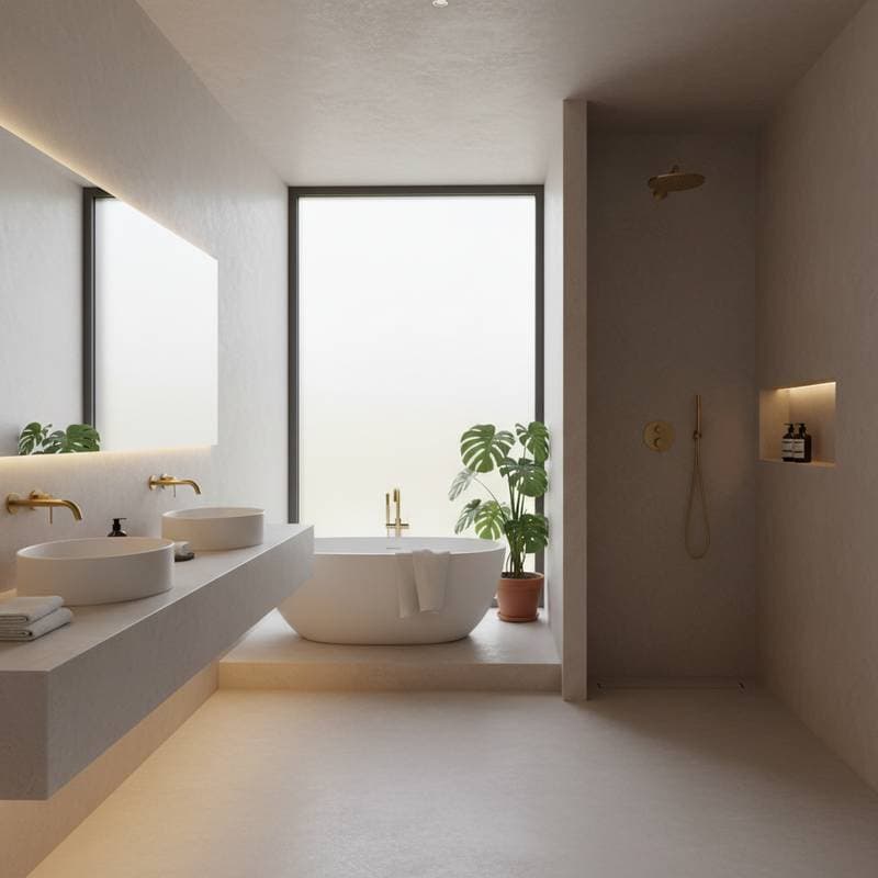 Image for Why Microcement Creates Seamless Bathroom Surfaces