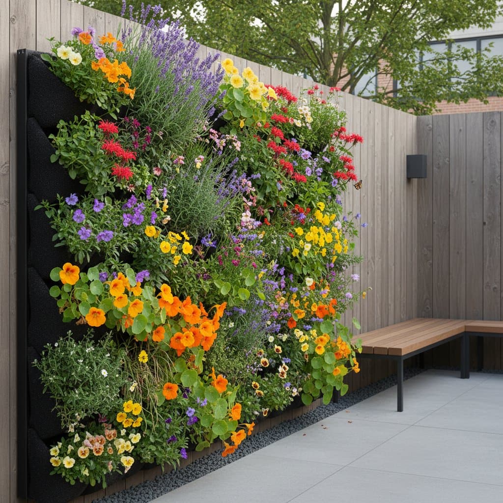 Featured image for Edible Flower Walls Turn Fences Into Vertical Gardens