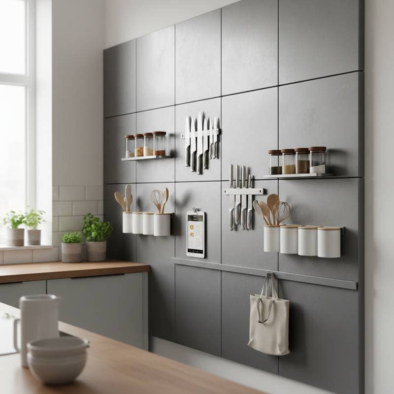 Image for Magnetic Panels Solve Renter Storage Without Damage