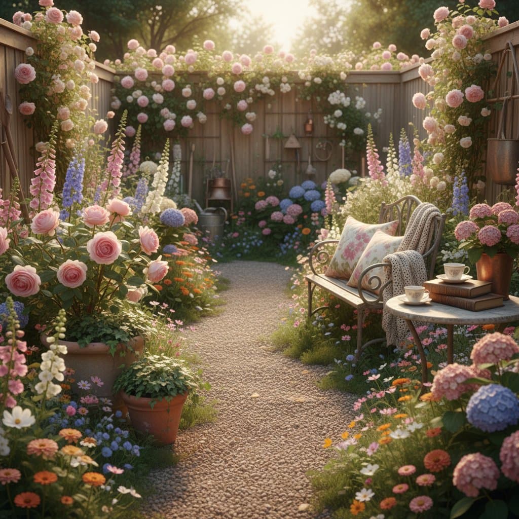 Image for Grandmillennial Gardens Bring Back Vintage Florals