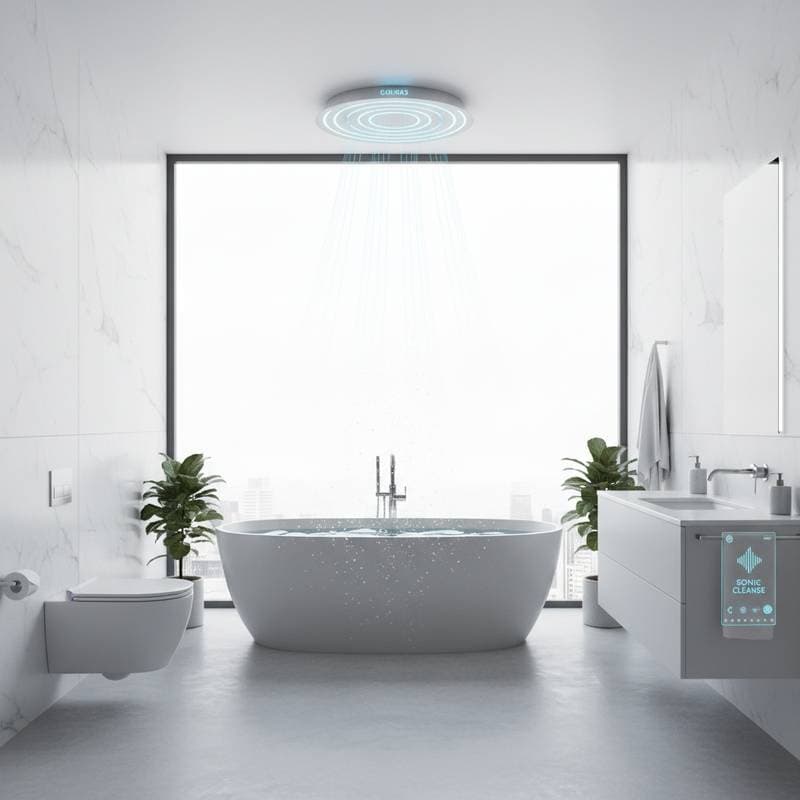 Image for Ultrasonic Cleaning Erases Bathroom Grime Without Scrubbing