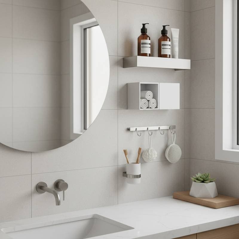 Featured image for Magnetic Modular Storage Solves Small Bath Clutter