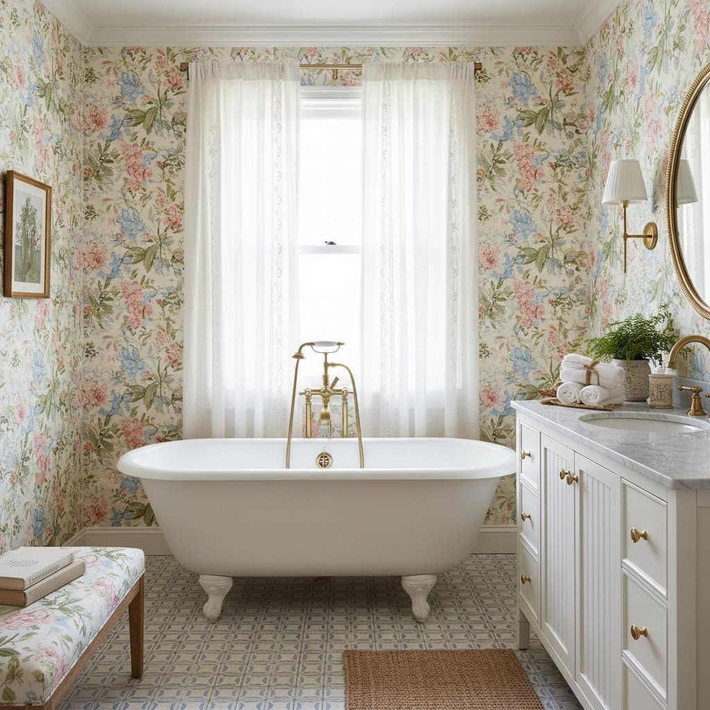 Image for Why Bathrooms Are Perfect for Grandmillennial Style