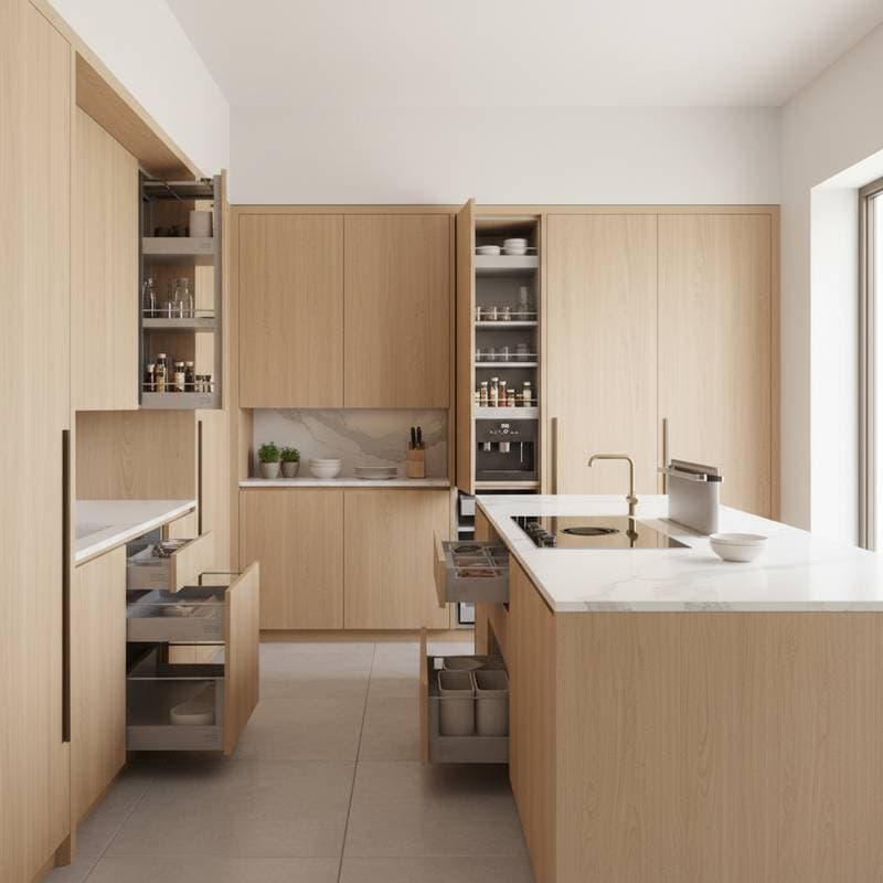 Image for Invisible Storage Blends Function Into Kitchen Form