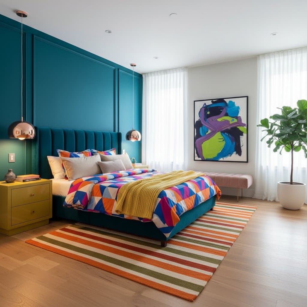 Image for Bold Colors Transform Bedrooms Into Mood Boosters