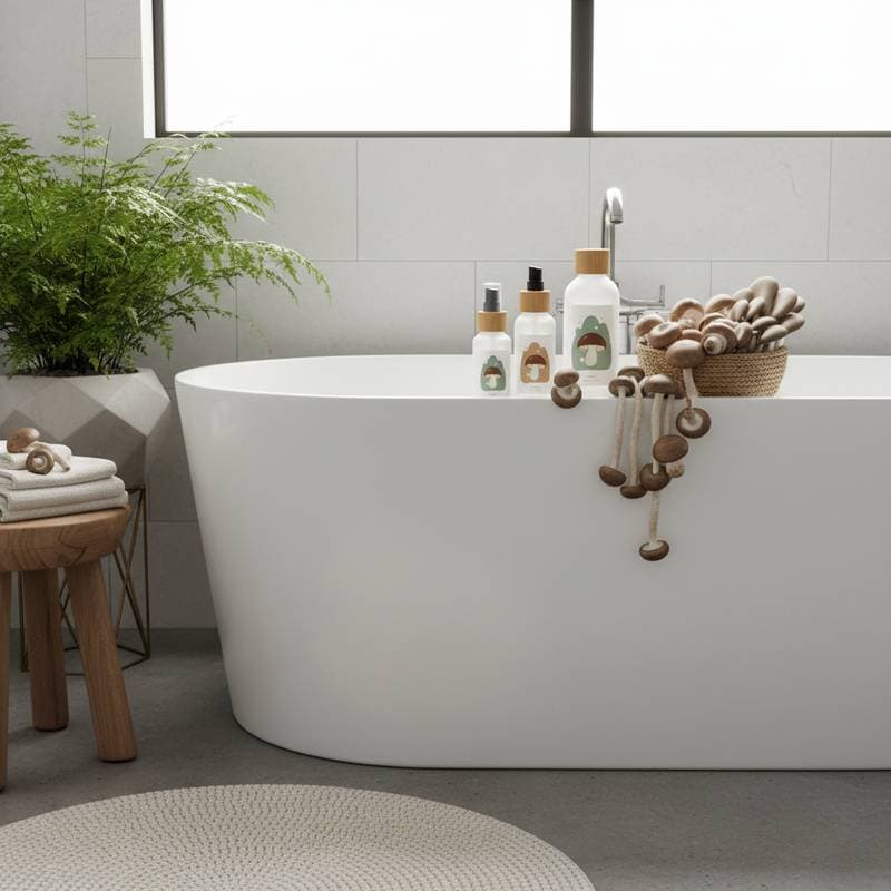 Image for Mushroom Enzymes Replace Harsh Bathroom Chemicals