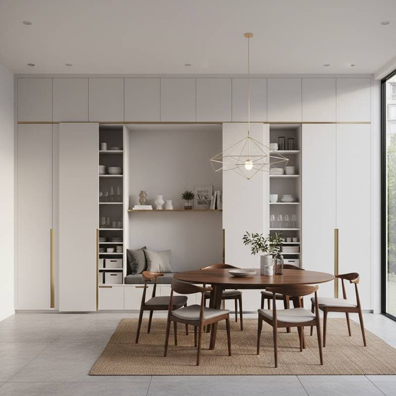 Image for Hidden Storage Walls Turn Dining Rooms Multipurpose