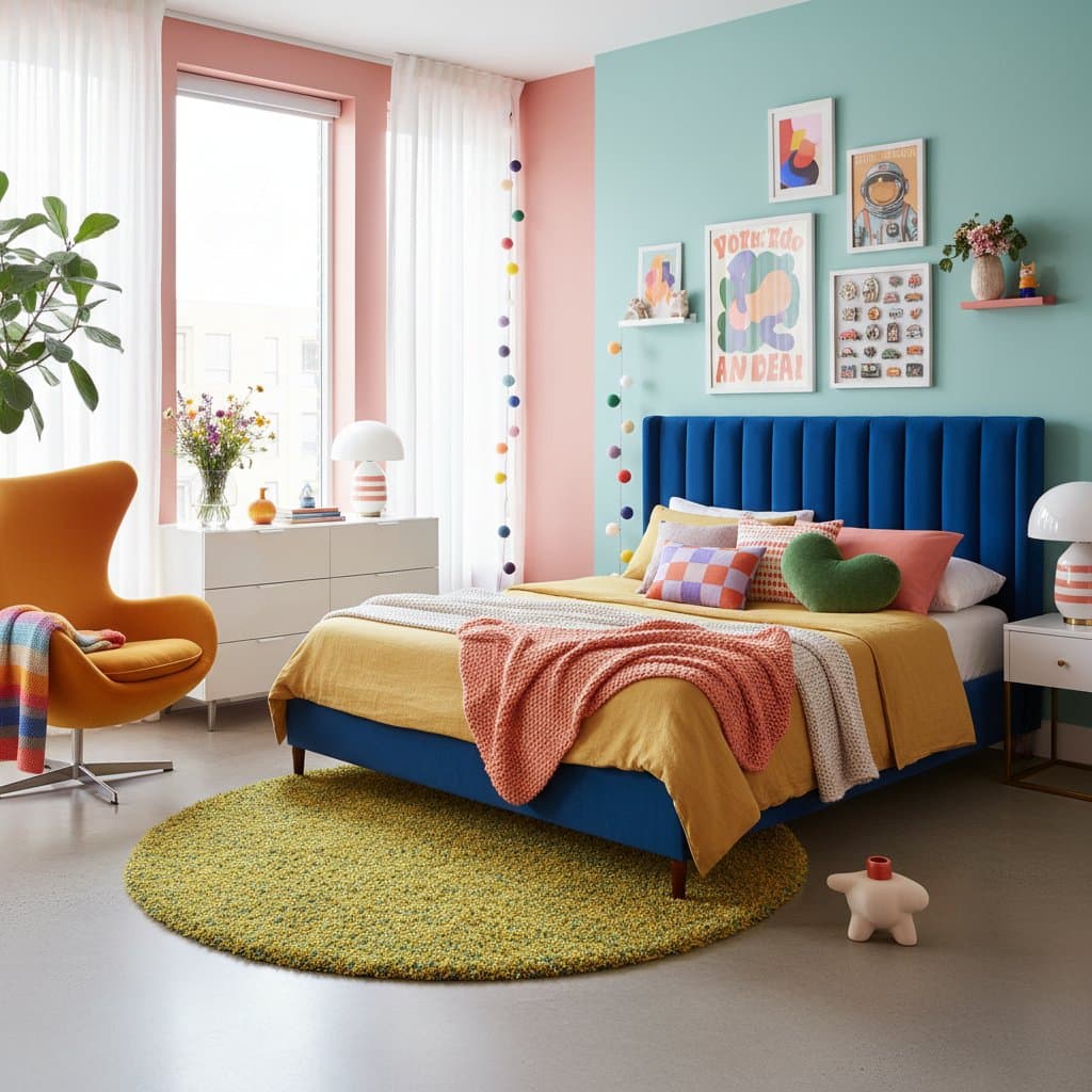 Featured image for Dopamine Decor Replaces Beige Bedrooms in 2026