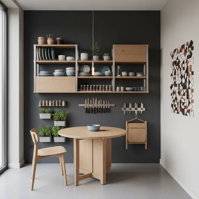 Image for Magnetic Walls Free Up Floor Space in Tiny Dining Rooms