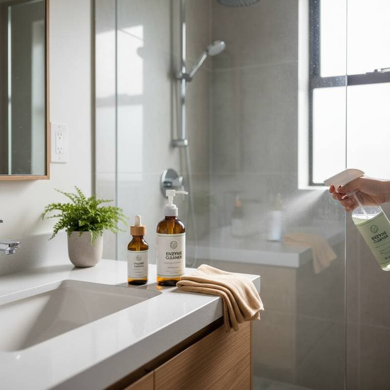 Featured image for Why Enzyme Cleaners Beat Bleach for Bathroom Grime