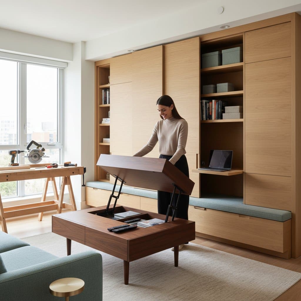 Featured image for Hidden Storage Furniture Solves Small Space Clutter