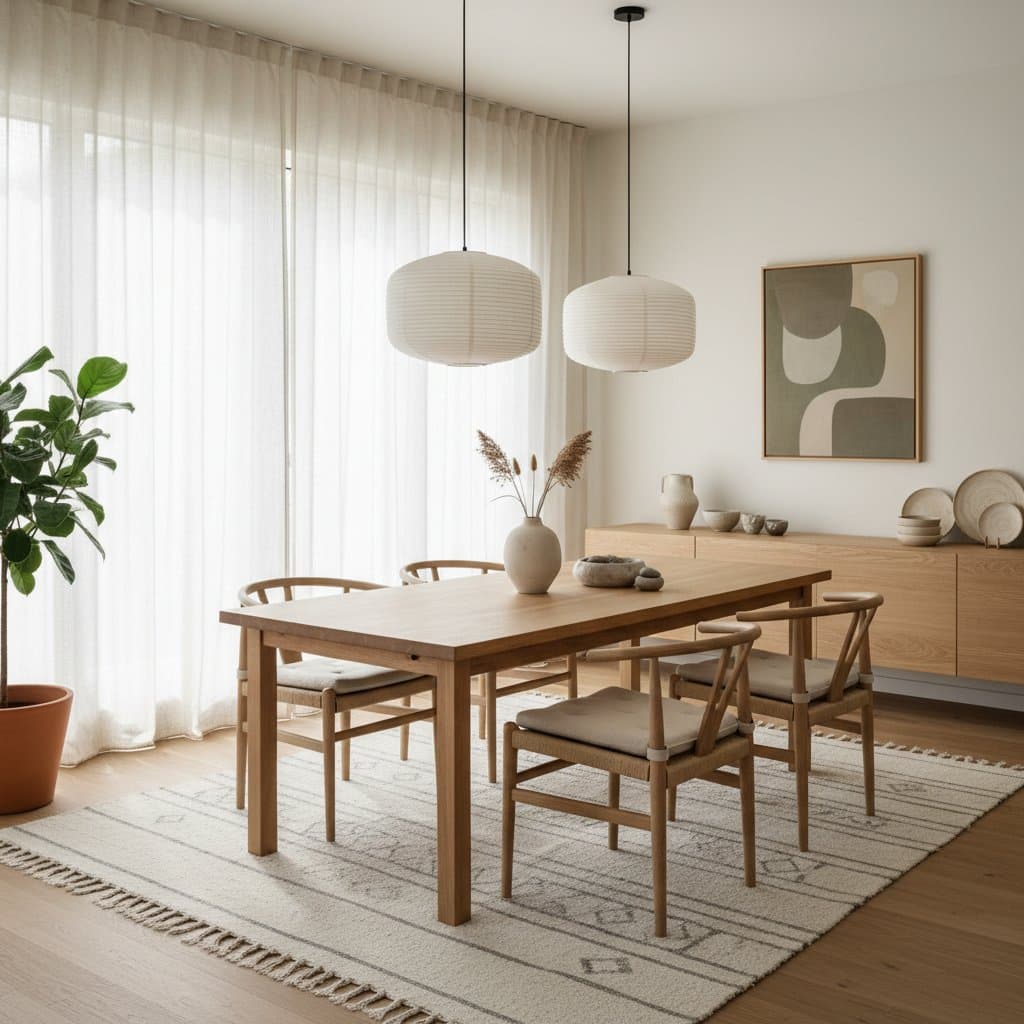 Featured image for Japandi Design Turned My Anxious Dining Room Serene