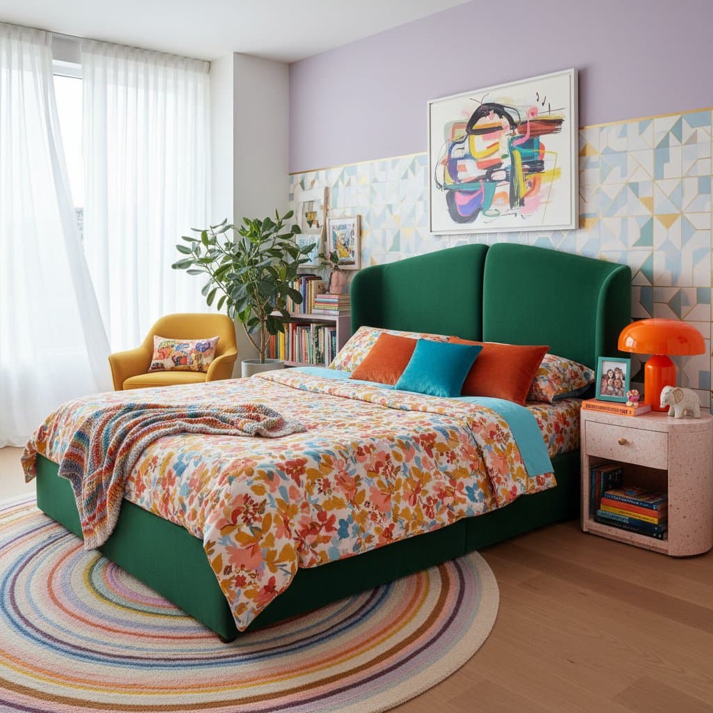 Image for Dopamine Decor Brings Joy to Boring Bedrooms
