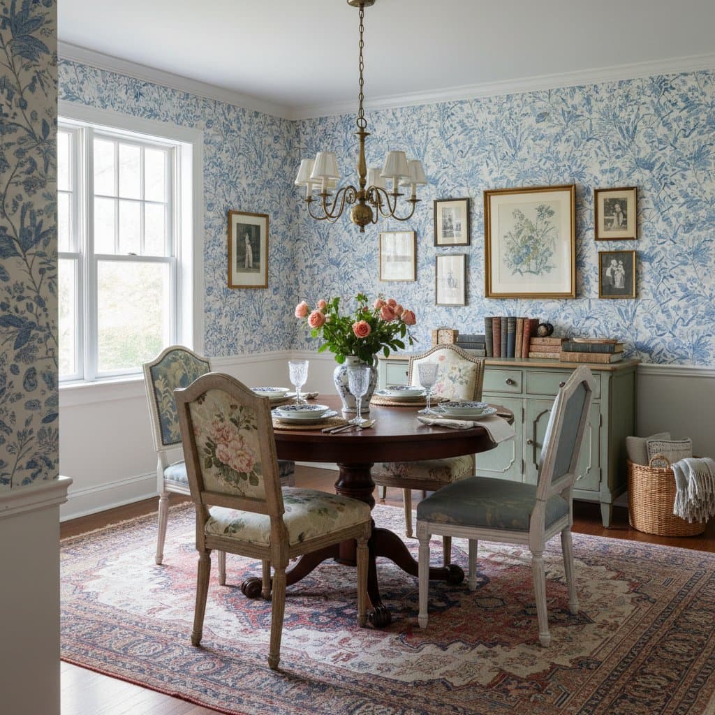 Image for Gen Z Revives Grandmillennial Dining Rooms with Vintage Charm