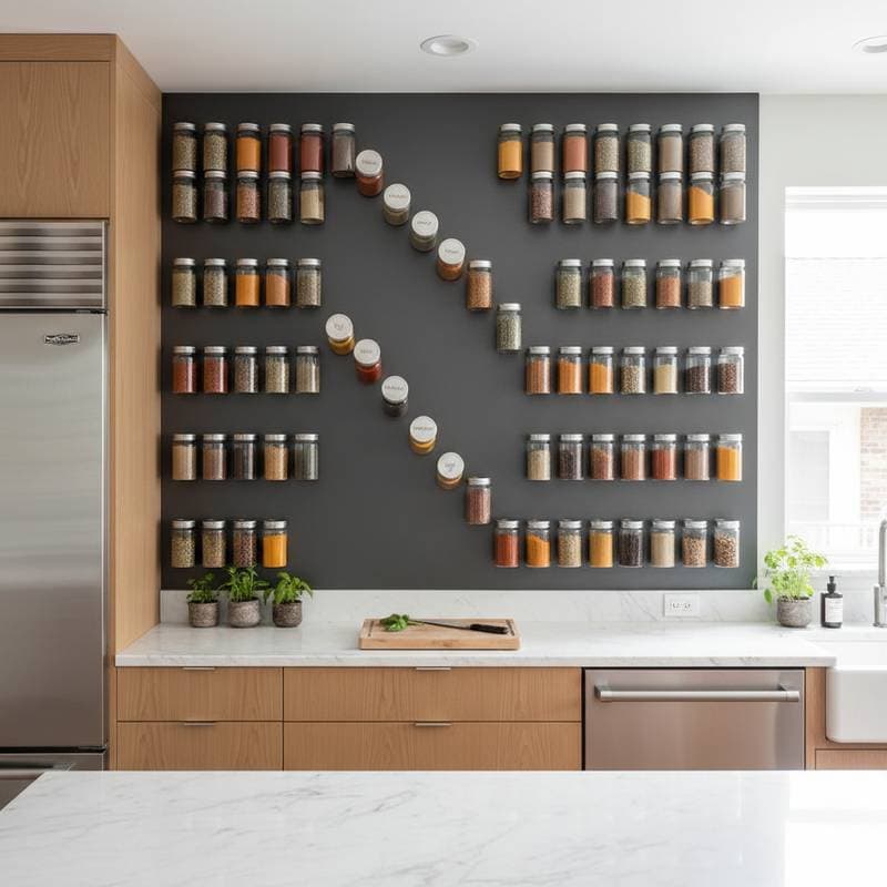 Featured image for Magnetic Spice Walls Turn Wasted Space Into Storage