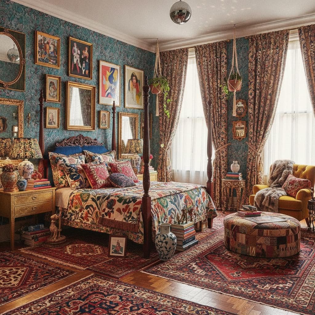 Featured image for Maximalist Bedrooms Bring Back Dopamine Decor Joy