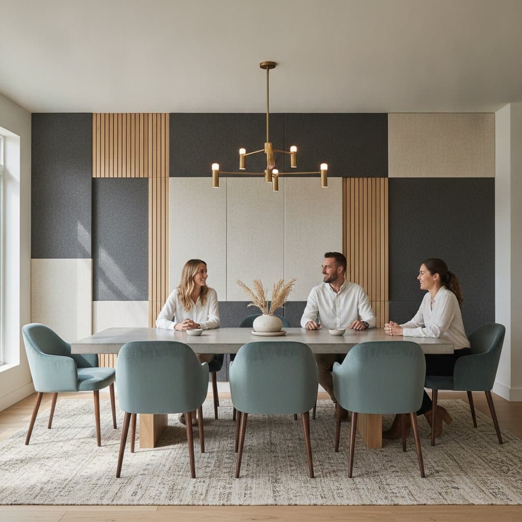 Featured image for Acoustic Panels Turn Noisy Dining Rooms Peaceful