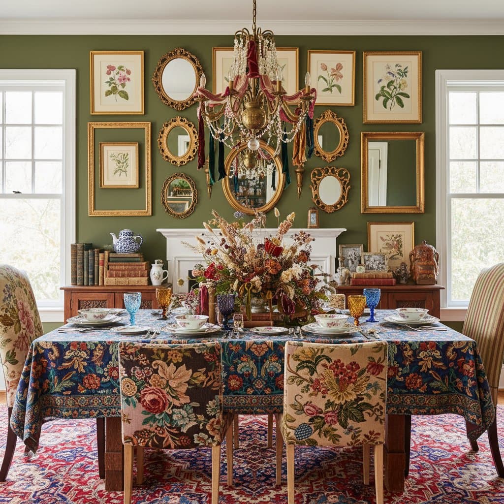 Image for Why Dining Rooms Are Ditching Beige for Grandma's China