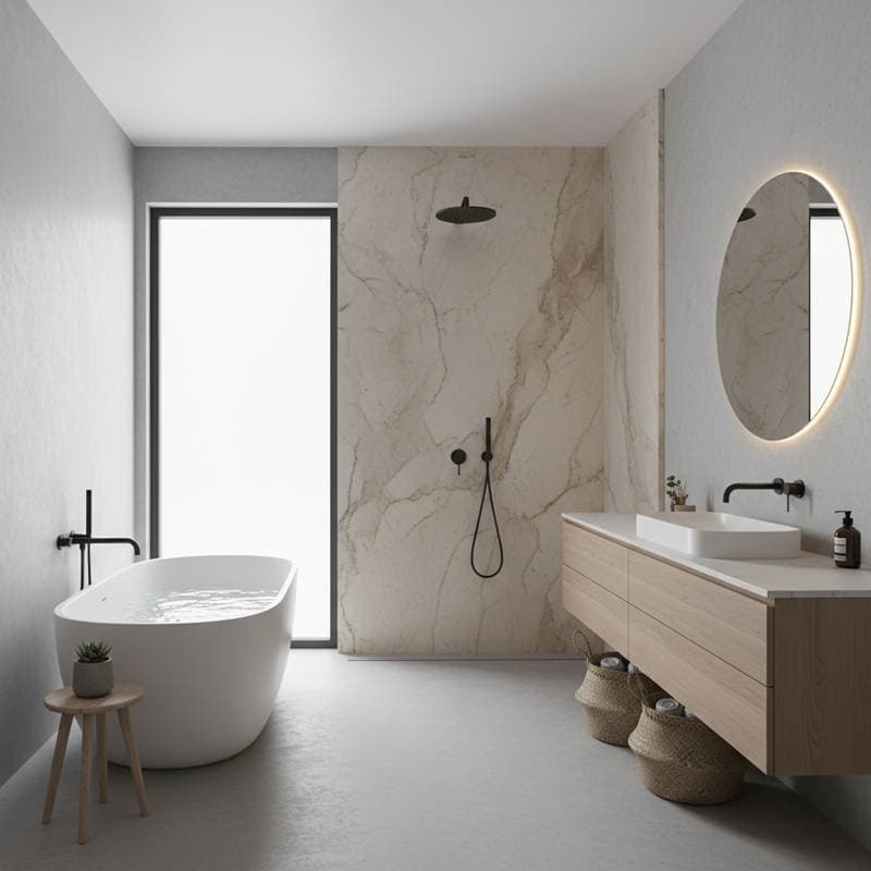 Image for Invisible Grout Eliminates Bathroom Cleaning Hassles