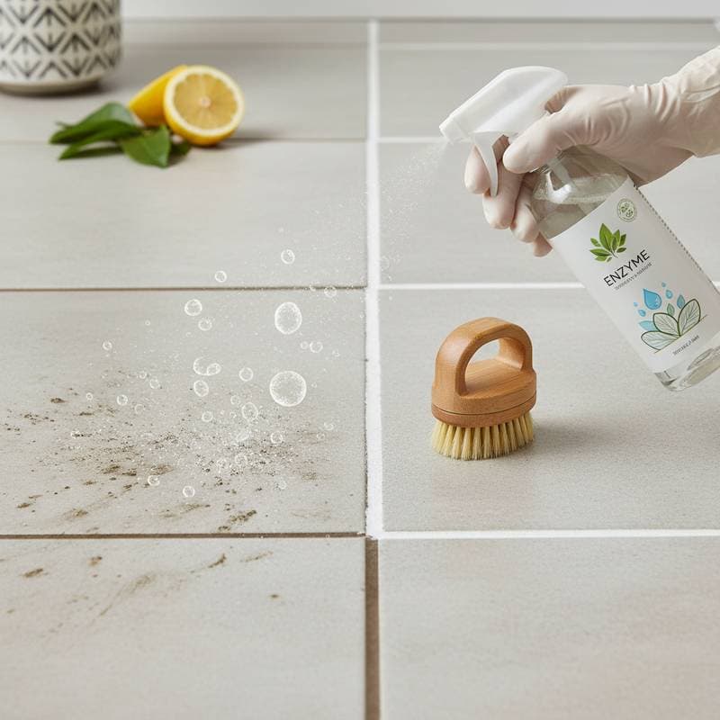 Image for Enzyme Cleaners Transform Grout Without Scrubbing