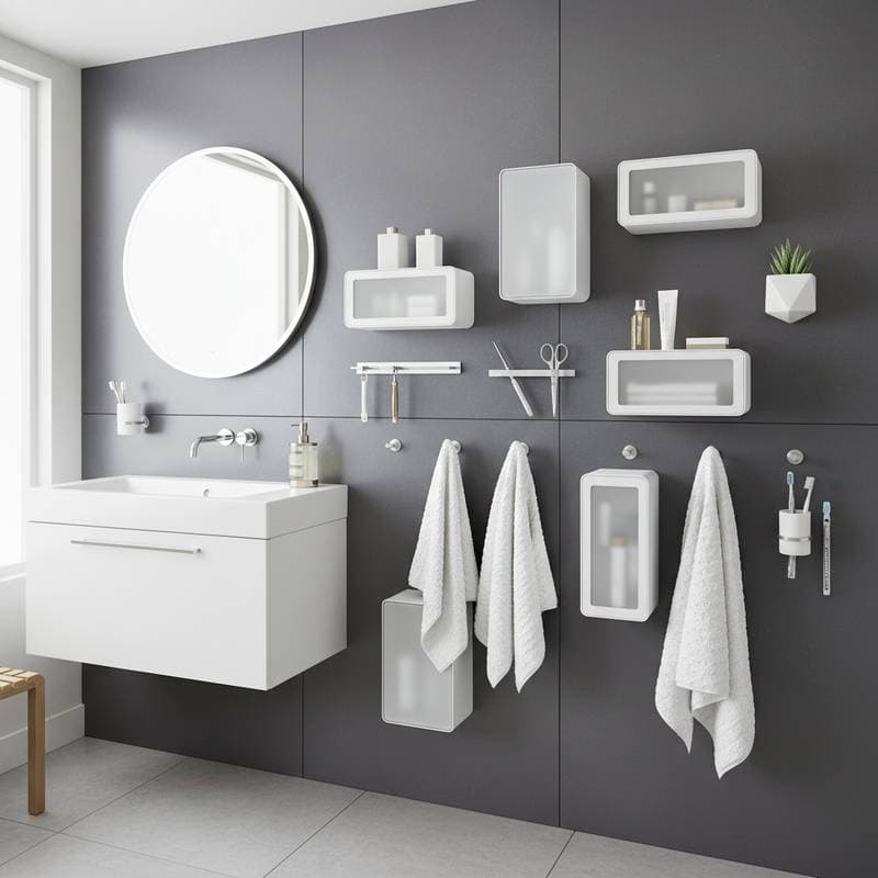 Image for Magnetic Walls Turn Vertical Space Into Bathroom Storage